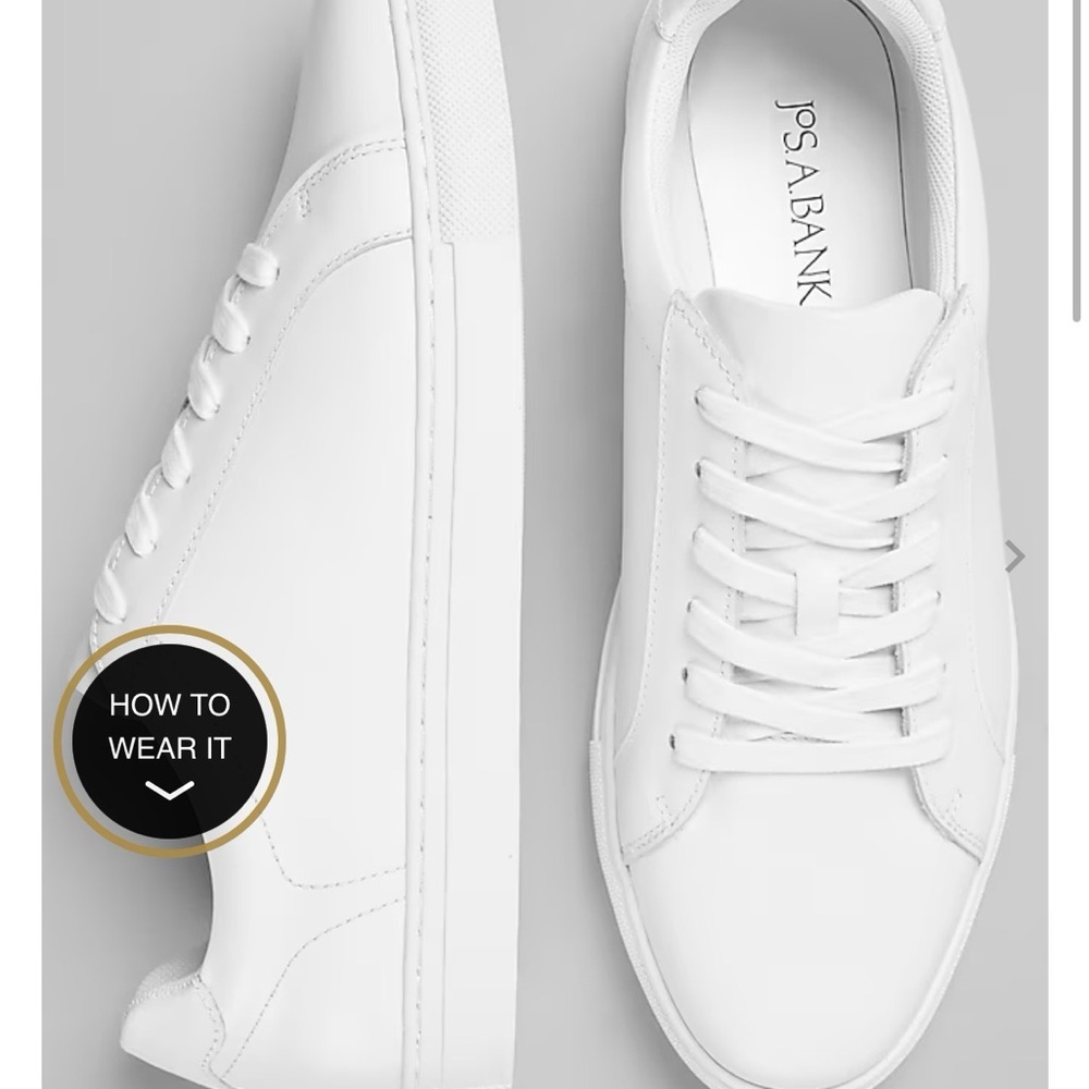 Jos. A. Bank Men's Classic White Sneakers